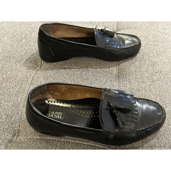 Nunn Bush Men’s Black Leather Loafers Size 10M with Tassel - Picture 6 of 7
